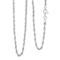 Italian Fancy Link Chain Necklace in Rhodium Over Sterling Silver 9.87 Grams 20 Inches - Sticky add to cart bar
