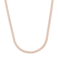 Italian Herringbone Chain Necklace in 14K Rose Gold Over Sterling Silver 10.44 Grams 20 Inches - Sticky add to cart bar