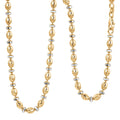 Italian 14K YG Over and Sterling Silver Moon-cut Beaded Chain Necklace (20 Inches) (16.39 Grams) - Sticky add to cart bar