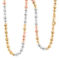 Italian 14K YRG Over and Sterling Silver Moon-cut Beaded Chain Necklace (20 Inches) (15.86 Grams) - Sticky add to cart bar