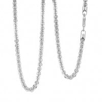 Italian Rhodium Over Sterling Silver Vortex Chain Necklace (20 Inches) (17.88 g)