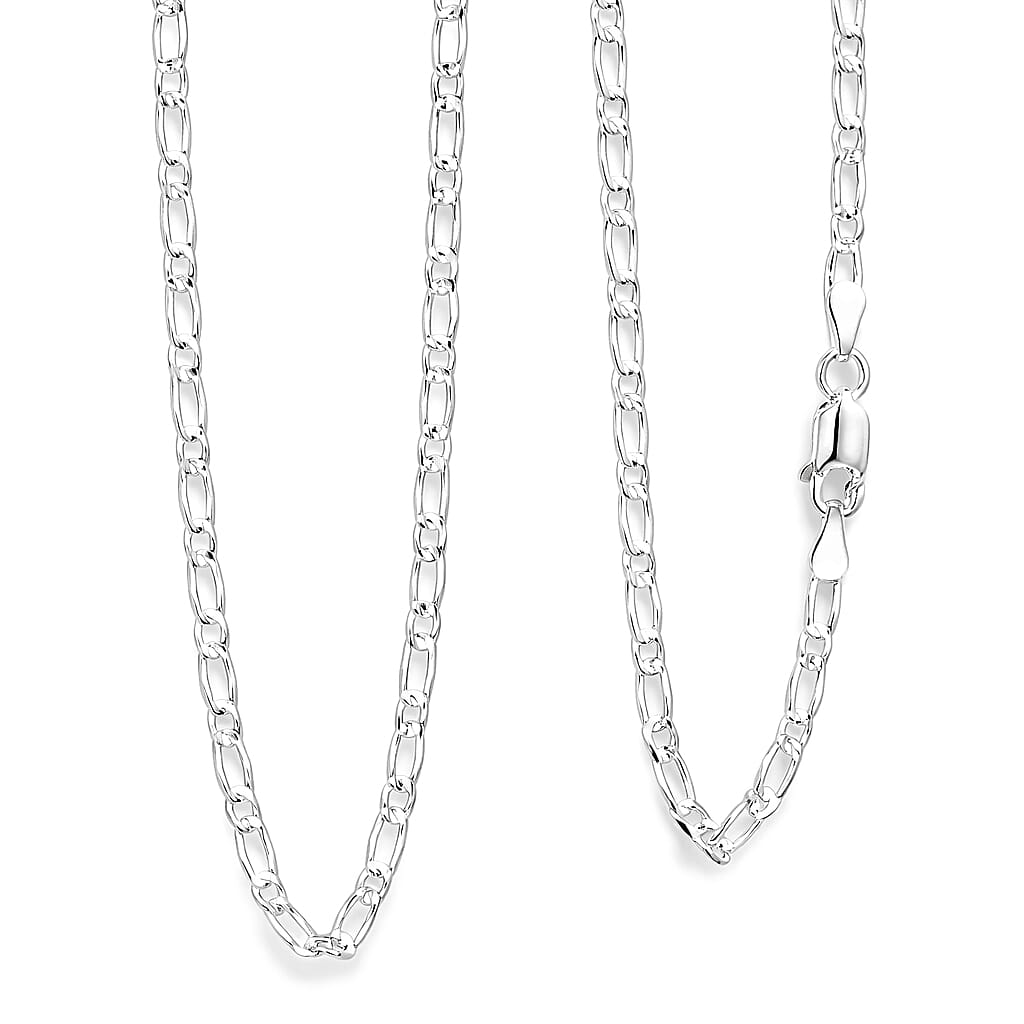 Italian Cuban Link Chain Necklace in Sterling Silver 5.70 Grams 24 Inches
