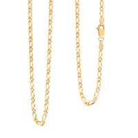 Italian Cuban Link Chain Necklace in 14K Yellow Gold Over Sterling Silver 5.70 Grams 24 Inches