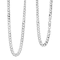 Italian Sterling Silver Cuban Chain Necklace (24 Inches) (17.02 Grams) - Sticky add to cart bar