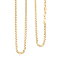 Italian Franco Chain Necklace in 14K Yellow Gold Over Sterling Silver 25.56 Grams 24 Inches - Sticky add to cart bar