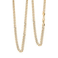 Italian Cuban Link Chain Necklace in 14K YG Over and Sterling Silver 45.25 Grams 24 Inches - Sticky add to cart bar