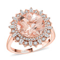 Luxoro 10K Rose Gold AAA Marropino Morganite, Diamond (G-H, I2) (0.56 cts) Ring (Size 10.0) (4.33 g) 4.84 ctw - Sticky add to cart bar