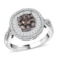 D'Joy Madagascar Color Change Garnet and Moissanite 1.50 ctw Ring in Rhodium Over Sterling Silver (Size 10.0) - Sticky add to cart bar