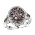 D'Joy Madagascar Color Change Garnet, White Zircon Ring in Rhodium Over Sterling Silver (Size 10.0) 1.85 ctw - Sticky add to cart bar