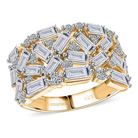 Luxuriant Lab Grown Diamond (G-H, SI) Ring in 18K Vermeil YG Over Sterling Silver (Size 10.0) 2.00 ctw