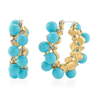 White Shell Pearl, Austrian Crystal Hoop Earrings in Silvertone