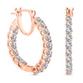 D'Joy Moissanite 2.88 ctw Hoop Earrings in 18K Vermeil Rose Gold Over Sterling Silver - Sticky add to cart bar
