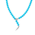 White Shell Pearl, Simulated Diamond Necklace (20 Inches) in Silvertone 1.50 ctw - Sticky add to cart bar