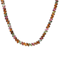 D'Joy Multi-Tourmaline 27.85 ctw Necklace in 18K Vermeil Rose Gold Over Sterling Silver 18 Inches