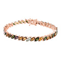 D'Joy Multi-Tourmaline 11.50 ctw Bracelet in 18K Vermeil Rose Gold Over Sterling Silver (6.50 In) - Sticky add to cart bar