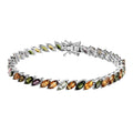 D'Joy Multi-Tourmaline 11.50 ctw Bracelet in 18K Vermeil Rose Gold Over Sterling Silver (6.50 In) - Sticky add to cart bar