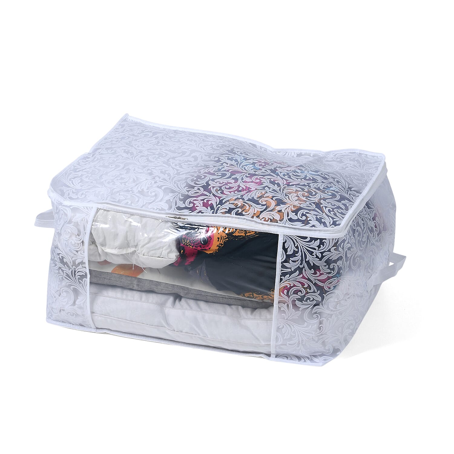 Livmore Set of 5 White, Blue and Black Non-Woven Storage Bag (23.6"x17.7"x11.8")