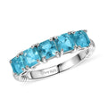 D'Joy Betroka Blue Apatite 1.80 ctw Band Ring in Rhodium Over Sterling Silver (Size 11.5) - Sticky add to cart bar