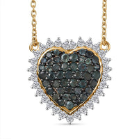 D'Joy Narsipatnam Alexandrite and White Zircon Eternal Love Necklace 18-20 Inches in 18K Vermeil Yellow Gold Over Sterling Silver