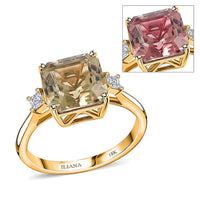 Luxoro 14K Yellow Gold AAA Turkizite, Diamond (G-H, I2) Ring (Size 10.0) 4.35 ctw