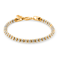 Italian 14K YG Over and Sterling Silver Chain Bracelet (7.00 In) (8.17 g)