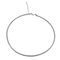 Italian Twisted Omega Chain Necklace in Sterling Silver 20.21 Grams 17 Inches - Sticky add to cart bar