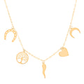 10K Yellow Gold Lucky Charms Necklace (18-20 Inches) (1.5 g) - Sticky add to cart bar