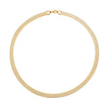 Mega Clearance Italian 10K Yellow Gold Greek Key 6mm Omega Mesh Necklace (18 Inches) (4 g) - Sticky add to cart bar