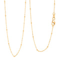 Italian Beaded Chain Necklace in 10K Yellow Gold 20 Inches 1.2 Grams - Sticky add to cart bar