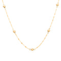 Beaded Petali Chain Necklace in 10K Yellow Gold 1.2 Grams 20 Inches - Sticky add to cart bar