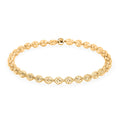 Italian Adjustable 18K Yellow Gold Mesh Stretch Bangle Bracelet (1.7 g) - Sticky add to cart bar
