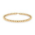 10K Yellow Gold 4mm Bead Flex Bangle Bracelet (Adjustable) 2.80g Included Titanium Weight - Sticky add to cart bar