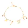 10K Yellow Gold Lucky Charms Chain Bracelet (7-7.5In) (1 g) - Sticky add to cart bar