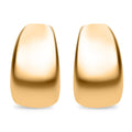 Italian 10K Yellow Gold Mirror Shield Earrings (2.47 g) - Sticky add to cart bar