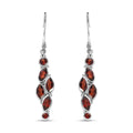 Sajen Silver Mozambique Garnet 6.70 ctw Earrings in Rhodium Over Sterling Silver - Sticky add to cart bar