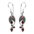 TLV Sajen Silver Mozambique Garnet Earrings in Rhodium Over Sterling Silver 3.50 ctw - Sticky add to cart bar