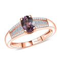 D'Joy Royal Lavender Spinel and Moissanite 1.30 ctw Ring in 18K Vermeil Rose Gold Over Sterling Silver (Size 7.0) - Sticky add to cart bar