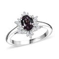 D'Joy Royal Lavender Spinel, Diamond (0.17 cts) Ring in Rhodium Over Sterling Silver (Size 10.0) 1.10 ctw - Sticky add to cart bar