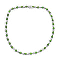 D'Joy Chrome Diopside and Moissanite 30.60 ctw Necklace in Rhodium Over Sterling Silver 18 Inches - Sticky add to cart bar