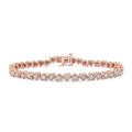 White Diamond 0.25 ctw Bracelet in 14K Rose Gold Over Sterling Silver (7.25 In) - Sticky add to cart bar