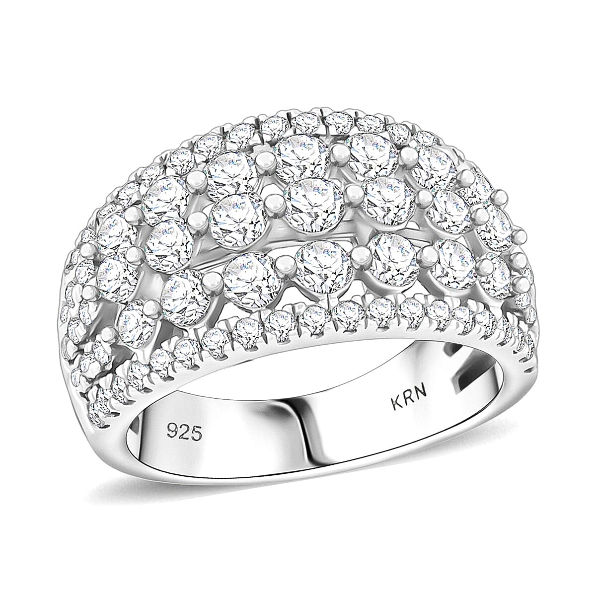 White Diamond 2.00 ctw Ring in Sterling Silver (Size 6.0)