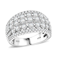 White Diamond 2.00 ctw Ring in Sterling Silver (Size 6.0)