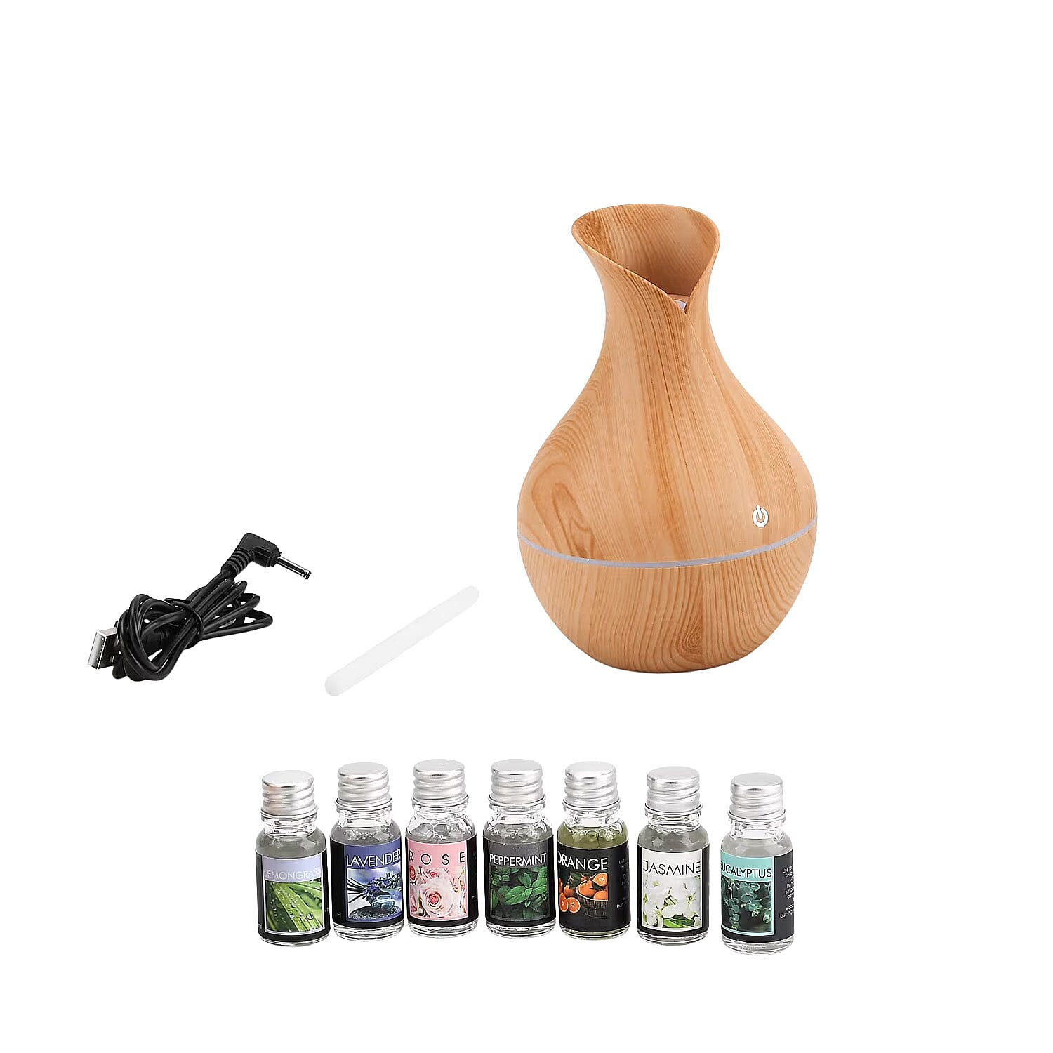 Livmore Brown Humidifier with 7 Essential Oils (100ml)