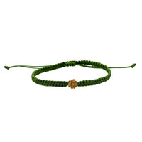 24K Yellow Gold Daisy Floral Thread Adjustable Bracelet (0.11 g)