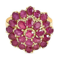 African Ruby 6.17 ctw Ring in Vermeil YG Over Sterling Silver (Size 5.5)