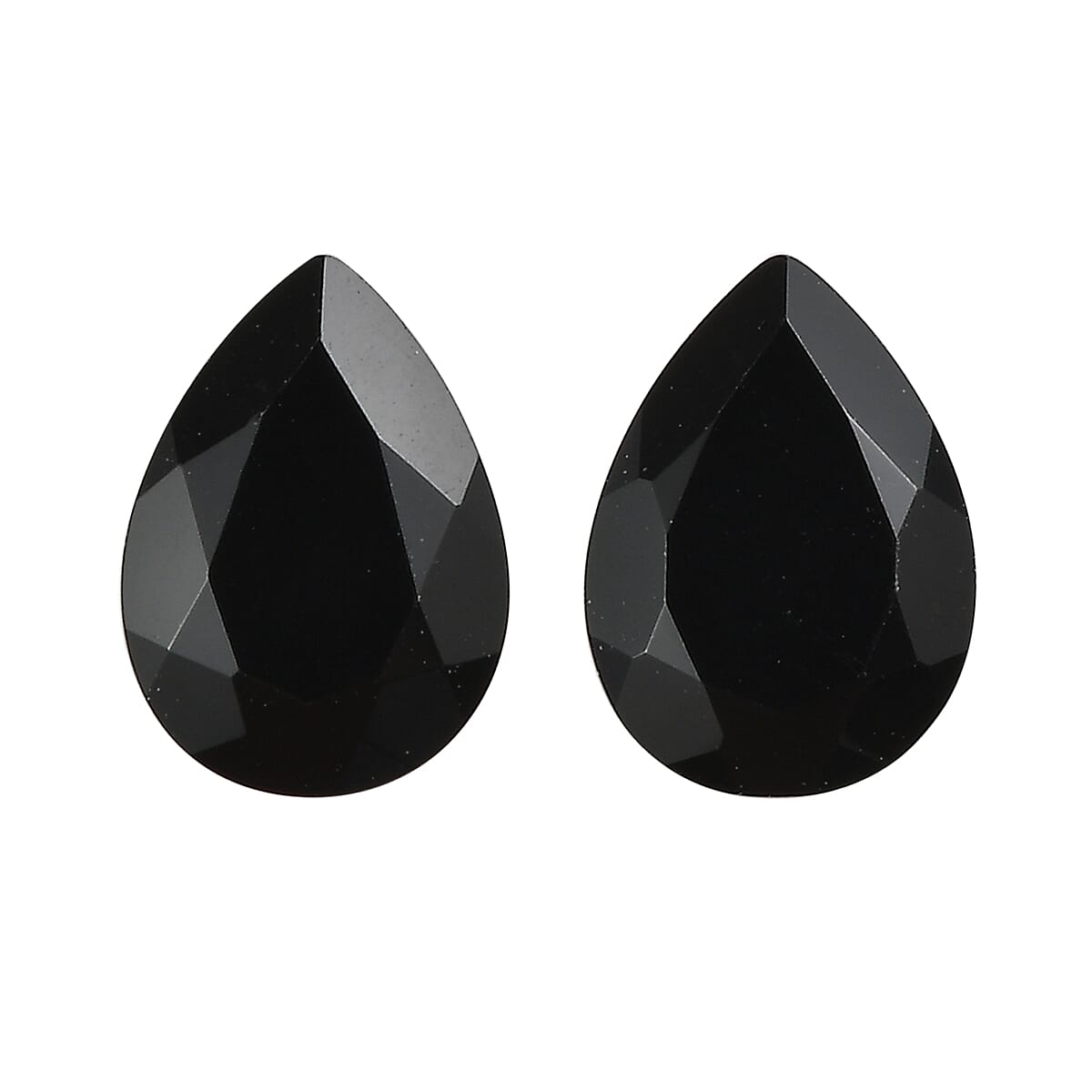 Black Onyx Set of 2 (Pear 7x5 mm) 1.06 ctw Loose Gemstone