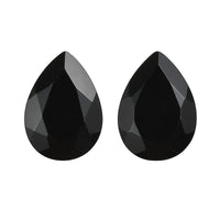 Black Onyx Set of 2 (Pear 7x5 mm) 1.06 ctw Loose Gemstone
