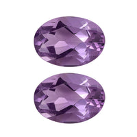 Bolivian Amethyst Set of 2 (Ovl 7x5 mm) 1.20 ctw Loose Gemstone