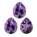 AA Bolivian Amethyst Set of 3 (Pear 5x4 mm) 0.81 ctw Loose Gemstone - Sticky add to cart bar