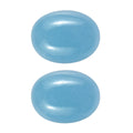 Dyed Light Blue Color Jade Set of 2 (Ovl 8x6 mm) 3.08 ctw Loose Gemstone - Sticky add to cart bar